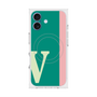 プレミアムスクエアケース with MagSafe［ オリジナル - initial color line - V green ］