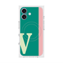 プレミアムスクエアケース with MagSafe［ オリジナル - initial color line - V green ］