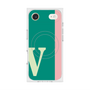 プレミアムスクエアケース with MagSafe［ オリジナル - initial color line - V green ］