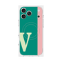 プレミアムスクエアケース with MagSafe［ オリジナル - initial color line - V green ］