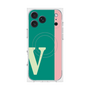プレミアムスクエアケース with MagSafe［ オリジナル - initial color line - V green ］