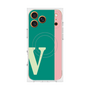 プレミアムスクエアケース with MagSafe［ オリジナル - initial color line - V green ］