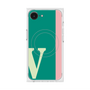 プレミアムスクエアケース with MagSafe［ オリジナル - initial color line - V green ］