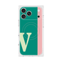 プレミアムスクエアケース with MagSafe［ オリジナル - initial color line - V green ］