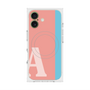 プレミアムスクエアケース with MagSafe［ オリジナル - initial color line - A pink ］