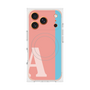 プレミアムスクエアケース with MagSafe［ オリジナル - initial color line - A pink ］