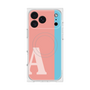 プレミアムスクエアケース with MagSafe［ オリジナル - initial color line - A pink ］