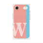 プレミアムスクエアケース with MagSafe［ オリジナル - initial color line - W pink ］