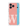 プレミアムスクエアケース with MagSafe［ オリジナル - initial color line - W pink ］