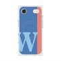 プレミアムスクエアケース with MagSafe［ オリジナル - initial color line - W blue ］