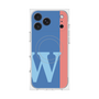 プレミアムスクエアケース with MagSafe［ オリジナル - initial color line - W blue ］