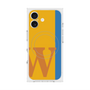 プレミアムスクエアケース with MagSafe［ オリジナル - initial color line - W orange ］
