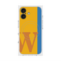 プレミアムスクエアケース with MagSafe［ オリジナル - initial color line - W orange ］
