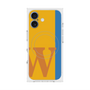 プレミアムスクエアケース with MagSafe［ オリジナル - initial color line - W orange ］