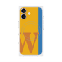 プレミアムスクエアケース with MagSafe［ オリジナル - initial color line - W orange ］