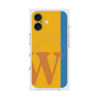 プレミアムスクエアケース with MagSafe［ オリジナル - initial color line - W orange ］