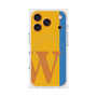 プレミアムスクエアケース with MagSafe［ オリジナル - initial color line - W orange ］