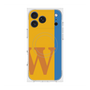 プレミアムスクエアケース with MagSafe［ オリジナル - initial color line - W orange ］