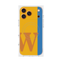 プレミアムスクエアケース with MagSafe［ オリジナル - initial color line - W orange ］