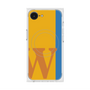 プレミアムスクエアケース with MagSafe［ オリジナル - initial color line - W orange ］