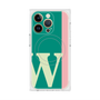 プレミアムスクエアケース with MagSafe［ オリジナル - initial color line - W green ］