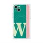 プレミアムスクエアケース with MagSafe［ オリジナル - initial color line - W green ］