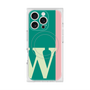 プレミアムスクエアケース with MagSafe［ オリジナル - initial color line - W green ］