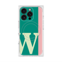 プレミアムスクエアケース with MagSafe［ オリジナル - initial color line - W green ］