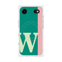 プレミアムスクエアケース with MagSafe［ オリジナル - initial color line - W green ］