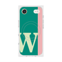 プレミアムスクエアケース with MagSafe［ オリジナル - initial color line - W green ］