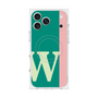 プレミアムスクエアケース with MagSafe［ オリジナル - initial color line - W green ］