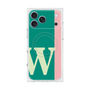 プレミアムスクエアケース with MagSafe［ オリジナル - initial color line - W green ］