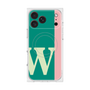 プレミアムスクエアケース with MagSafe［ オリジナル - initial color line - W green ］
