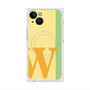プレミアムスクエアケース with MagSafe［ オリジナル - initial color line - W yellow ］