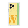 プレミアムスクエアケース with MagSafe［ オリジナル - initial color line - W yellow ］
