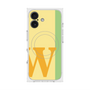 プレミアムスクエアケース with MagSafe［ オリジナル - initial color line - W yellow ］