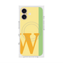 プレミアムスクエアケース with MagSafe［ オリジナル - initial color line - W yellow ］