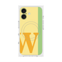 プレミアムスクエアケース with MagSafe［ オリジナル - initial color line - W yellow ］