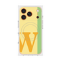 プレミアムスクエアケース with MagSafe［ オリジナル - initial color line - W yellow ］