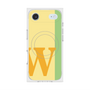 プレミアムスクエアケース with MagSafe［ オリジナル - initial color line - W yellow ］