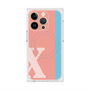 プレミアムスクエアケース with MagSafe［ オリジナル - initial color line - X pink ］