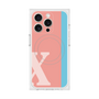 プレミアムスクエアケース with MagSafe［ オリジナル - initial color line - X pink ］