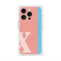 プレミアムスクエアケース with MagSafe［ オリジナル - initial color line - X pink ］