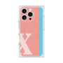プレミアムスクエアケース with MagSafe［ オリジナル - initial color line - X pink ］