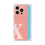 プレミアムスクエアケース with MagSafe［ オリジナル - initial color line - X pink ］