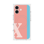 プレミアムスクエアケース with MagSafe［ オリジナル - initial color line - X pink ］