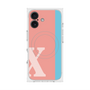 プレミアムスクエアケース with MagSafe［ オリジナル - initial color line - X pink ］