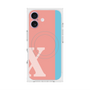 プレミアムスクエアケース with MagSafe［ オリジナル - initial color line - X pink ］