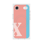 プレミアムスクエアケース with MagSafe［ オリジナル - initial color line - X pink ］