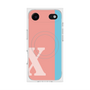 プレミアムスクエアケース with MagSafe［ オリジナル - initial color line - X pink ］